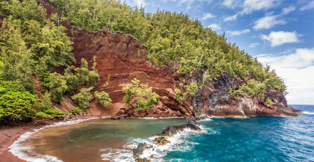 Red Sand, or Kaihalulu Beach, Maui 