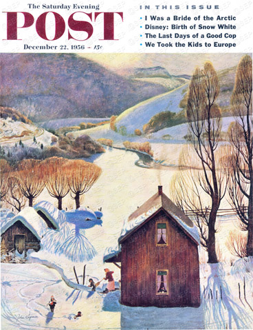 Saturday Evening Post Cover December 22, 1956 by John Clymer