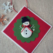 Button Snowman Gift Tag