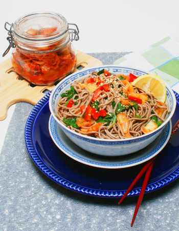 Soba Noodles with Kimchi