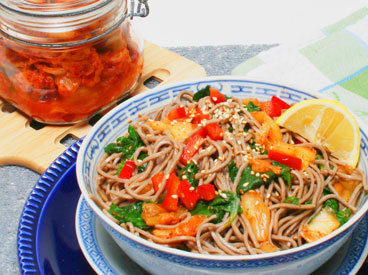 Soba Noodles with Kimchi