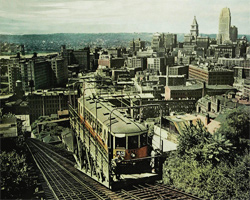 Streetcar in Cincinnati, Ohio.