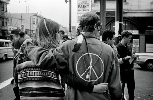 Hippies in the street