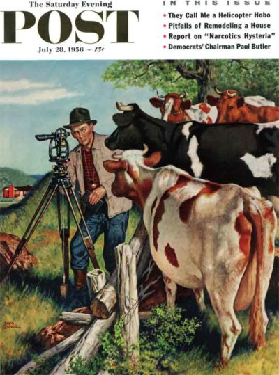 surveying-the-cow-pasture Surveying the Cow Pasture by Amos Sewell July 28, 1956