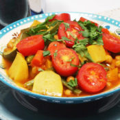seven vegetable stew in bowl