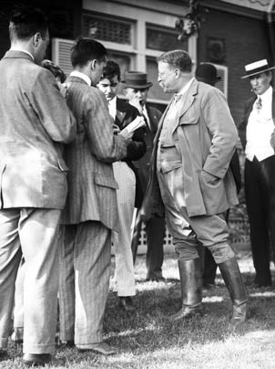 President Theodore Roosevelt and Reporters