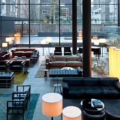 Glass atrium at The Conservatorium in Museumplein, Amsterdam. Source: Conservatorium Hotel