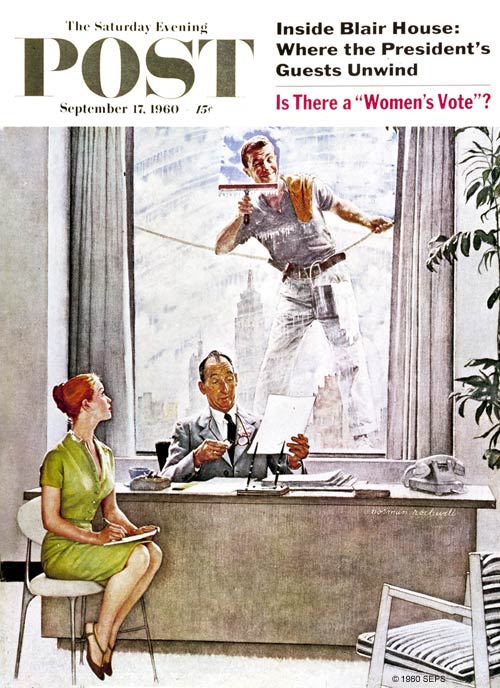 "The Window Washer" by Norman Rockwell "The Window Washer" by Norman Rockwell