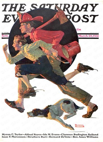 To the Rescue by Norman Rockwell From March 28, 1931