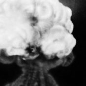 Atomic bomb explosion during the Trinity test