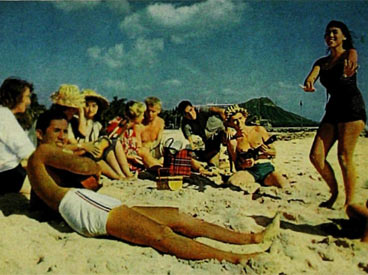 1958 Waikiki beach party.