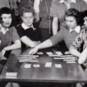 College women playing bridge (Wikimedia Commons)