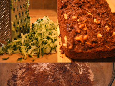 Chocolate Zucchini Bread and Ingredients